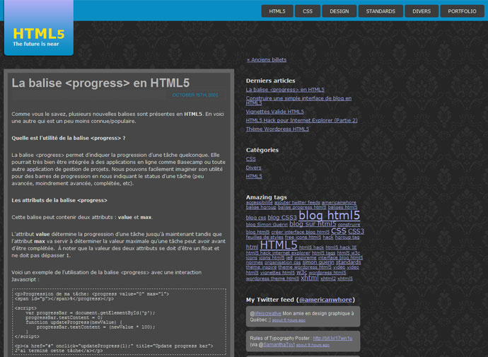 Blog HTML5
