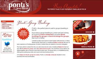 Ponti’s Group Bookings