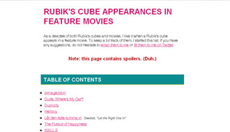 Rubiks Cube Appearances